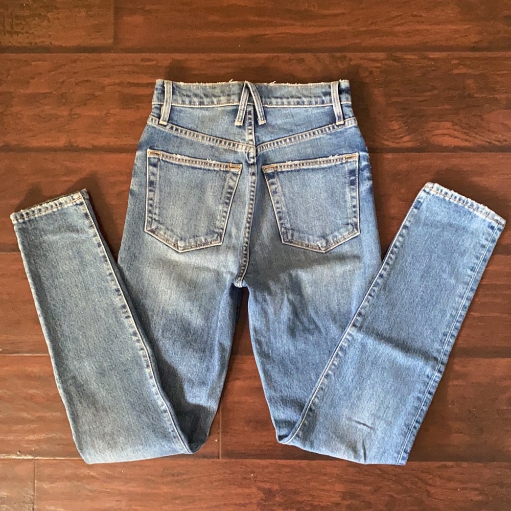 SLVRLAKE Denim Beatnik Slim Straight Leg High Waisted Jeans - Picture 5 of 6